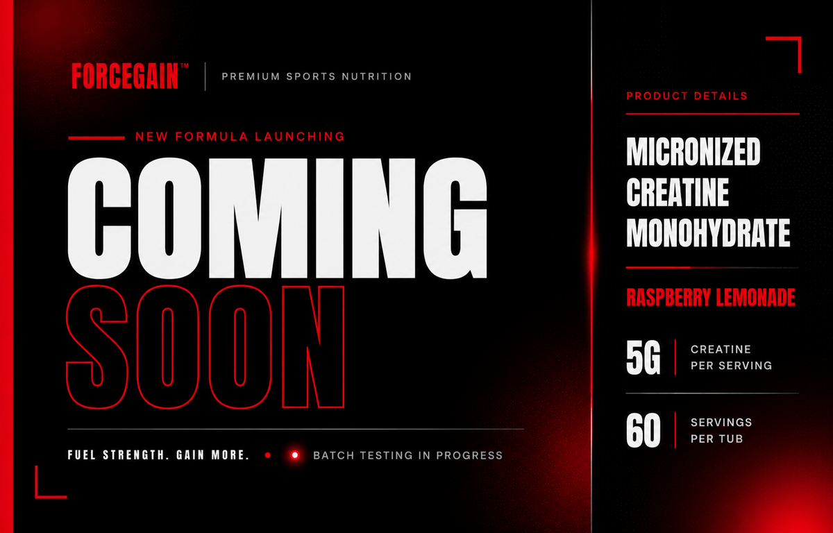 FORCEGAIN™ Micronized Creatine Monohydrate Raspberry Lemonade 507g tub